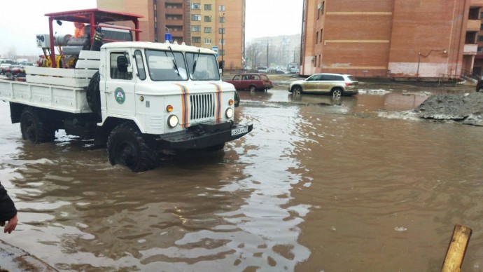 Уфу затапливают талые воды
