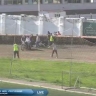 Мотогонщик жестко упал на соревнованиях по спидвею в Башкирии
