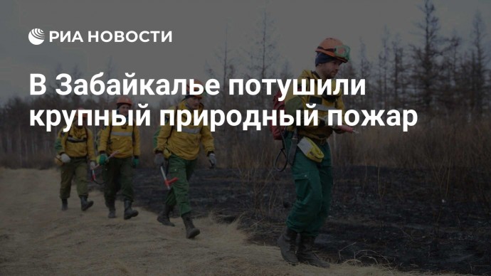 В Забайкалье потушили крупный природный пожар