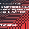 Всего 12 тысяч человек подали заявки на ускоренное получение визы для посещения ЧМ-2026 в США