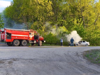 В Киреевском районе сгорел автомобиль