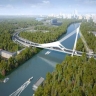 Мост-парус на западе Москвы возводят, не останавливая движение по реке