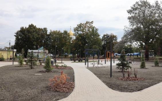 В Курске обновили сквер на улице Гагарина