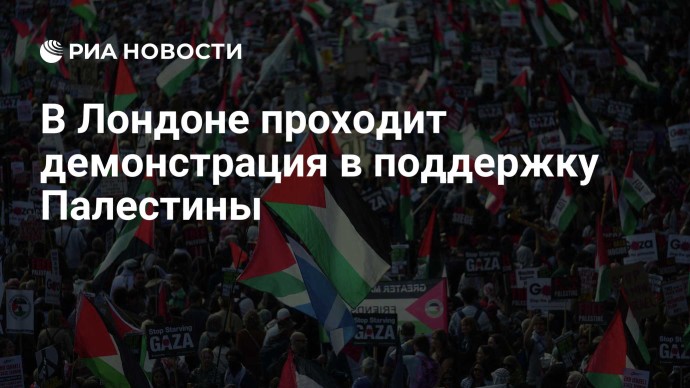 В Лондоне проходит демонстрация в поддержку Палестины В Лондоне проходит демонстрация в поддержку Палестины