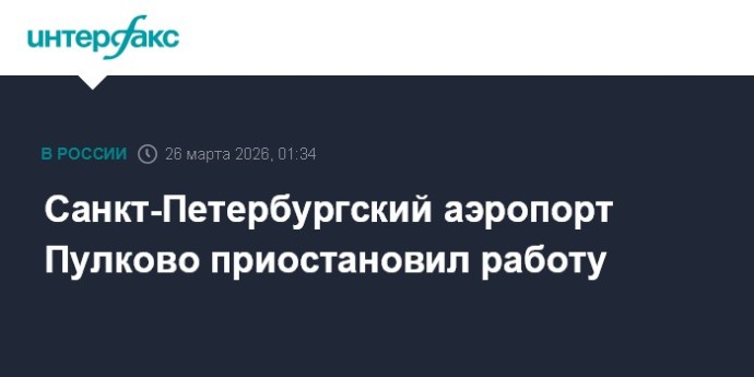 Санкт-Петербургский аэропорт Пулково приостановил работу