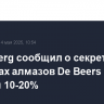 Bloomberg сообщил о секретных продажах алмазов De Beers со скидкой 10-20%
