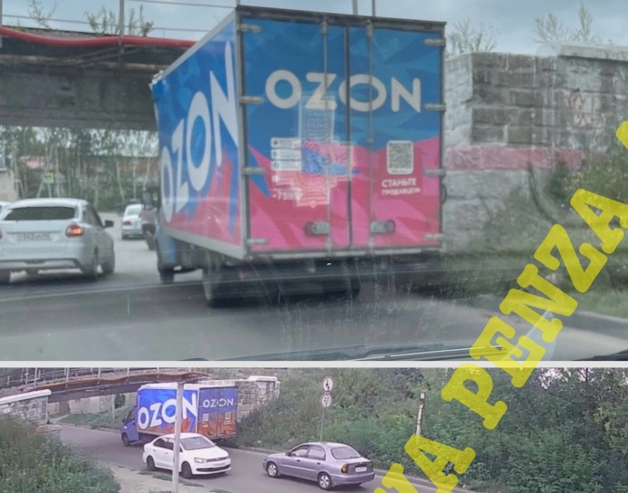 В Пензе под мостом Винни-Пуха застряла очередная ГАЗель