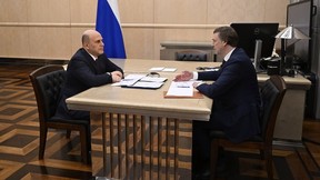 Встреча Михаила Мишустина с генеральным директором ПАО «Аэрофлот» Сергеем Александровским