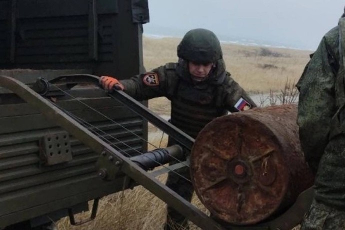 Саперы Балтийского флота обезвредили мину времен Великой Отечественной войны
