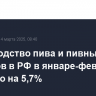 Производство пива и пивных напитков в РФ в январе-феврале выросло на 5,7%