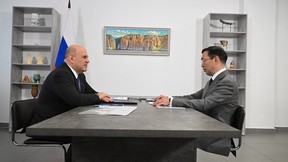 Беседа Михаила Мишустина с главой Республики Саха (Якутия) Айсеном Николаевым Беседа Михаила Мишустина с главой Республики Саха (Якутия) Айсеном Николаевым