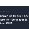 Китай отложил на 90 дней введение экспортного контроля для 28 компаний из США