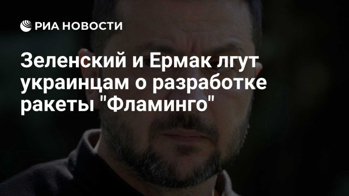 Зеленский и Ермак лгут украинцам о разработке ракеты "Фламинго"