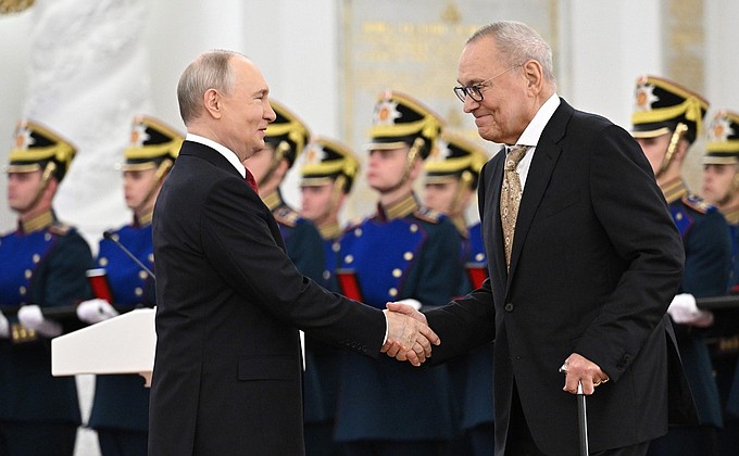 Вручение медалей Героя Труда и Государственных премий Российской Федерации