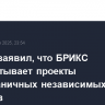Лавров заявил, что БРИКС прорабатывает проекты трансграничных независимых расчетов