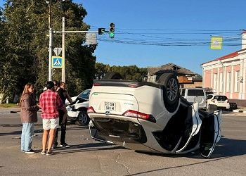 В Белогорске ДТП завершилось переворотом