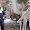 Появилось видео с места взрыва машины в центре Москвы