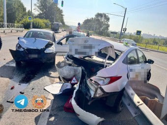 В Уфе пьяный водитель «Датсуна» протаранил иномарку с учеником автошколы
