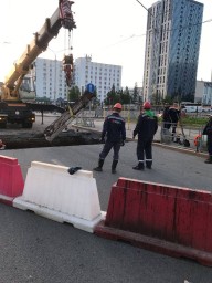 В Уфе при гидроиспытаниях повредился трубопровод теплоснабжения