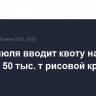 РФ с 1 июля вводит квоту на экспорт 50 тыс. т рисовой крупы