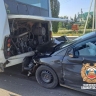 Двое детей пострадали в столкновении иномарки с автобусом в Башкирии