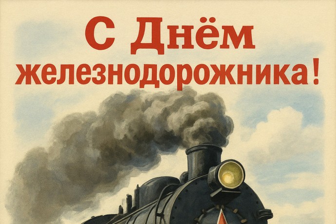 Открытка на День железнодорожника Открытка на День железнодорожника