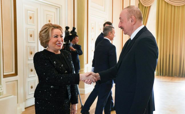 Алиев принял спикера Совфеда Матвиенко: их беседа была откровенной