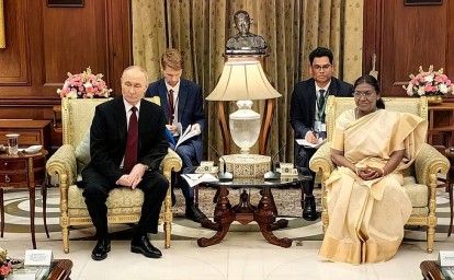 Беседа с Президентом Индии Дроупади Мурму и государственный приём в честь Президента России