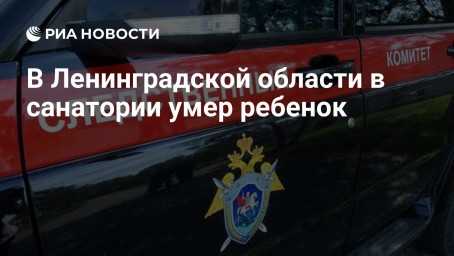 В Ленинградской области в санатории умер ребенок