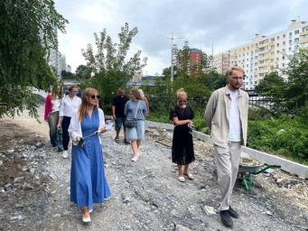 Работы по благоустройству сквера на Некрасовской, 96 во Владивостоке перешли в активную фазу