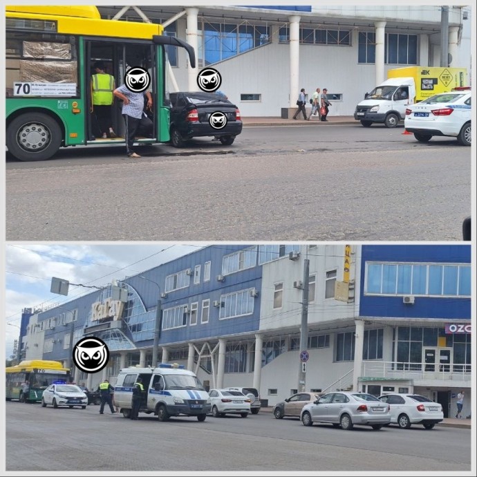 На улице Гагарина в Пензе случилась авария с пассажирским автобусом