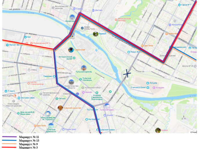 Движение трамваев в Туле изменили из-за ДТП на Пролетарском мосту