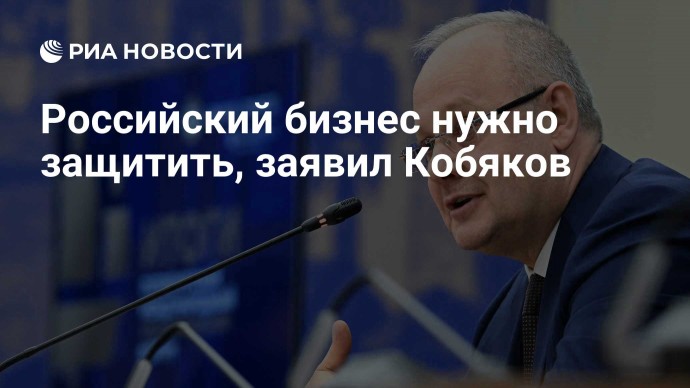 Российский бизнес нужно защитить, заявил Кобяков