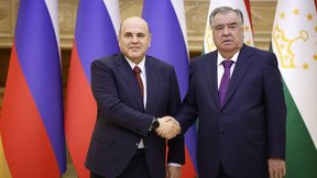 Встреча Михаила Мишустина  с Президентом Таджикистана Эмомали Рахмоном