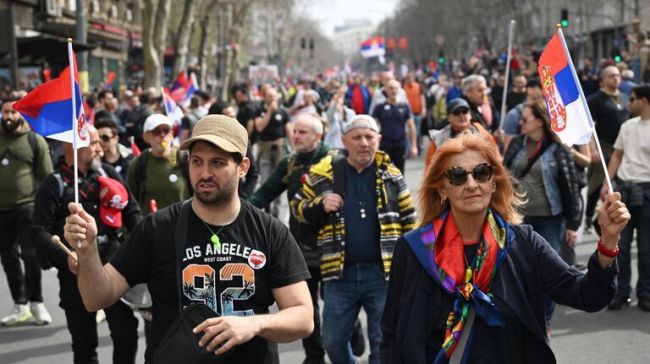 В Белграде задержаны 22 участника протестов