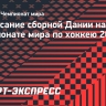 Расписание сборной Дании на чемпионате мира по хоккею 2026