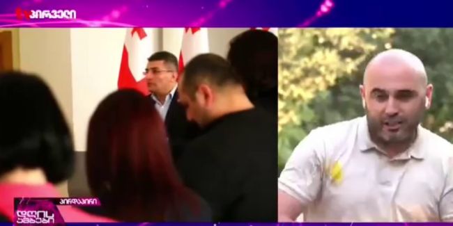 В члена партии Саакашвили кинули яйцо в прямом эфире
