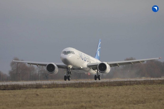 Второй опытный импортозамещённый лайнер МС-21 успешно пролетел 4 300 км из Иркутска в Жуковский Второй опытный импортозамещённый лайнер МС-21 успешно пролетел 4 300 км из Иркутска в Жуковский