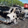 В Башкирии на трассе сгорел автомобиль