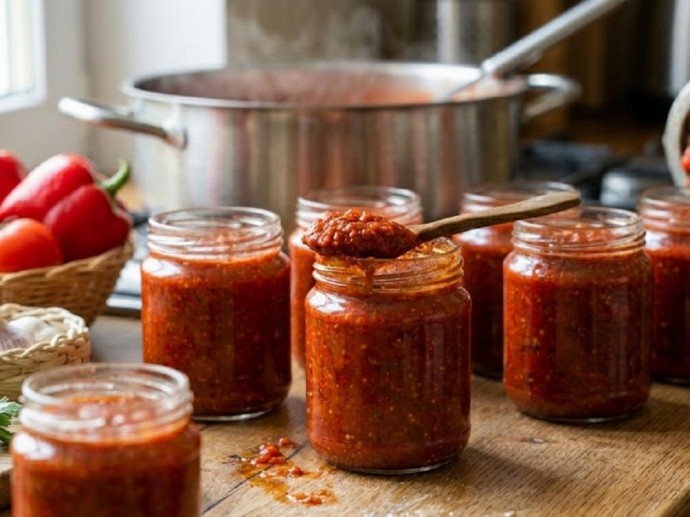 Муж съедает банку за раз: рецепт жгучей аджики — остро, ароматно и вкуснее магазинной Муж съедает банку за раз: рецепт жгучей аджики — остро, ароматно и вкуснее магазинной
