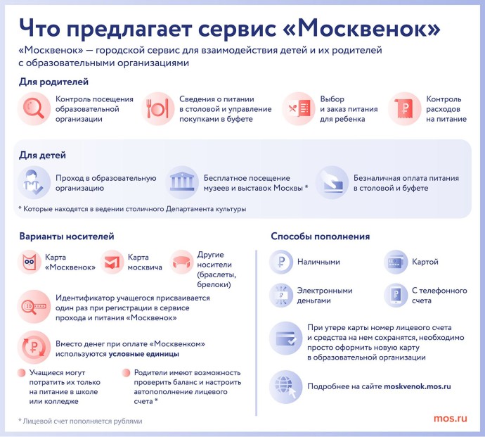 Что предлагает сервис «Москвенок»
