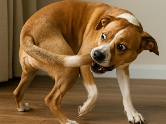 Владельцы умиляются, а пёс бьёт тревогу: что на самом деле означает погоня за хвостом