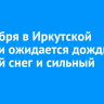 21 ноября в Иркутской области ожидается дождь, мокрый снег и сильный ветер