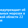 МЧС предупреждает об аномальных морозах в Иркутской области 22 февраля