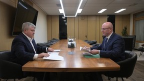 Дмитрий Чернышенко провёл рабочую встречу с губернатором Новгородской области Александром Дроновым