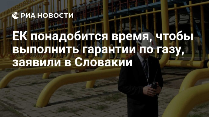 ЕК понадобится время, чтобы выполнить гарантии по газу, заявили в Словакии ЕК понадобится время, чтобы выполнить гарантии по газу, заявили в Словакии