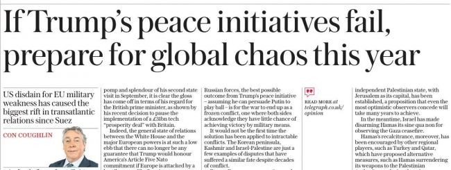 The Daily Telegraph боится, что Трамп реализует свой план по Украине