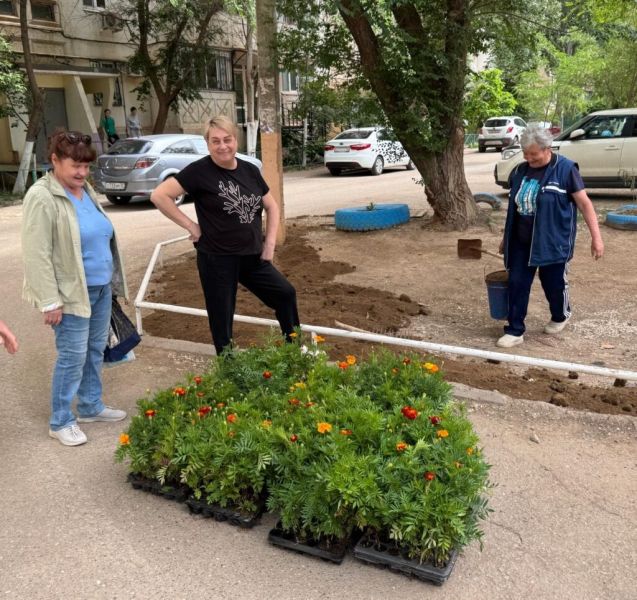 «Зеленый апрель» помог сделать дворы астраханцев яркими и красивыми