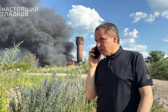 Губернатор: на нефтебазе в поселке Прохоровка произошел пожар