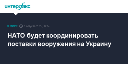 НАТО будет координировать поставки вооружения на Украину